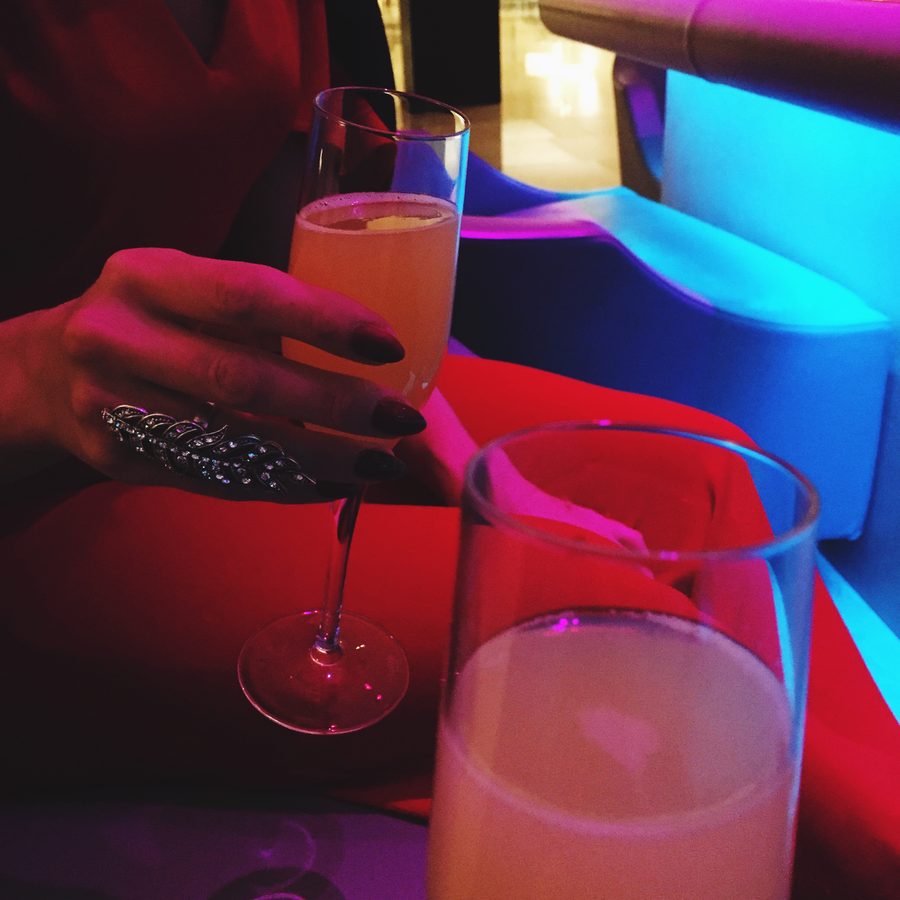 two drinks, late