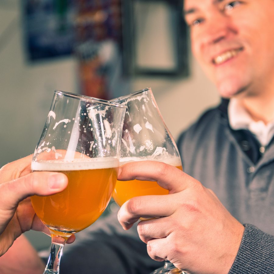 wheat beers, clinked