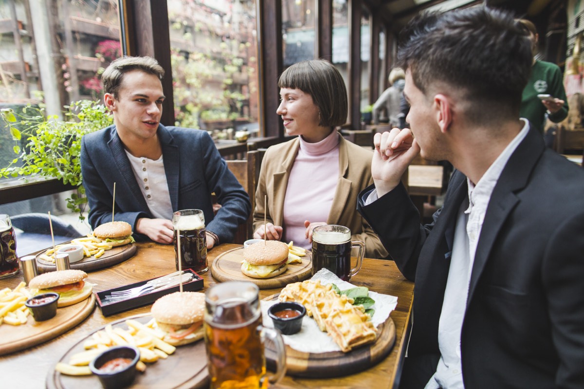 food and beer on the table